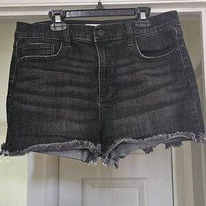Women's Black Denim Shorts